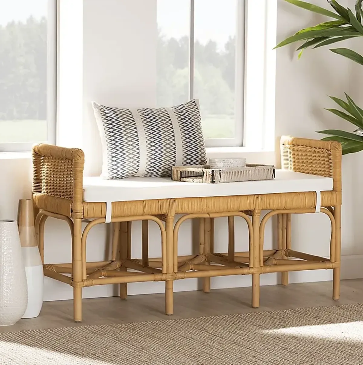 Quanset Natural Accent Bench