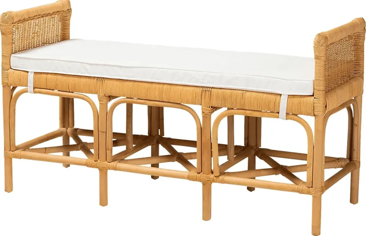 Quanset Natural Accent Bench