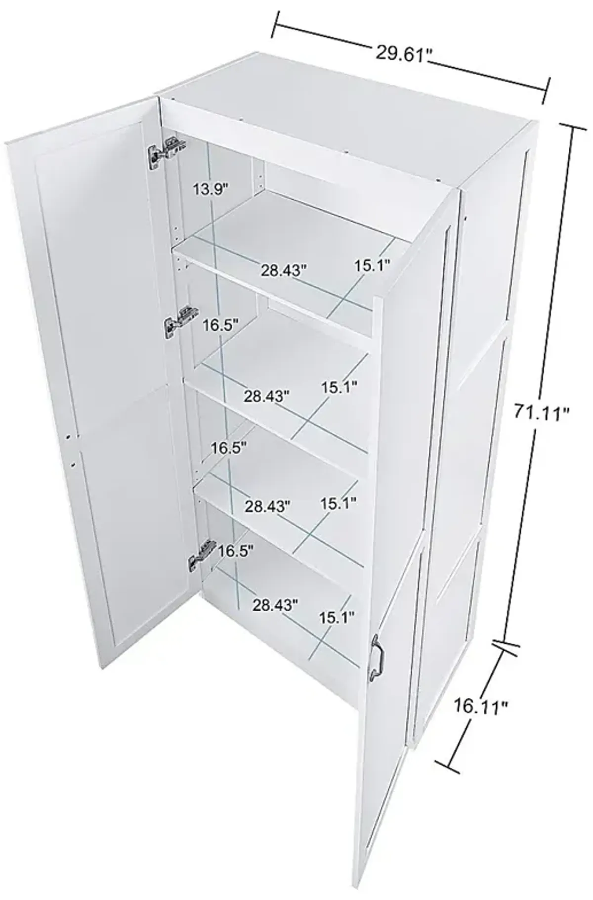 Elerton White Storage Accent Cabinet