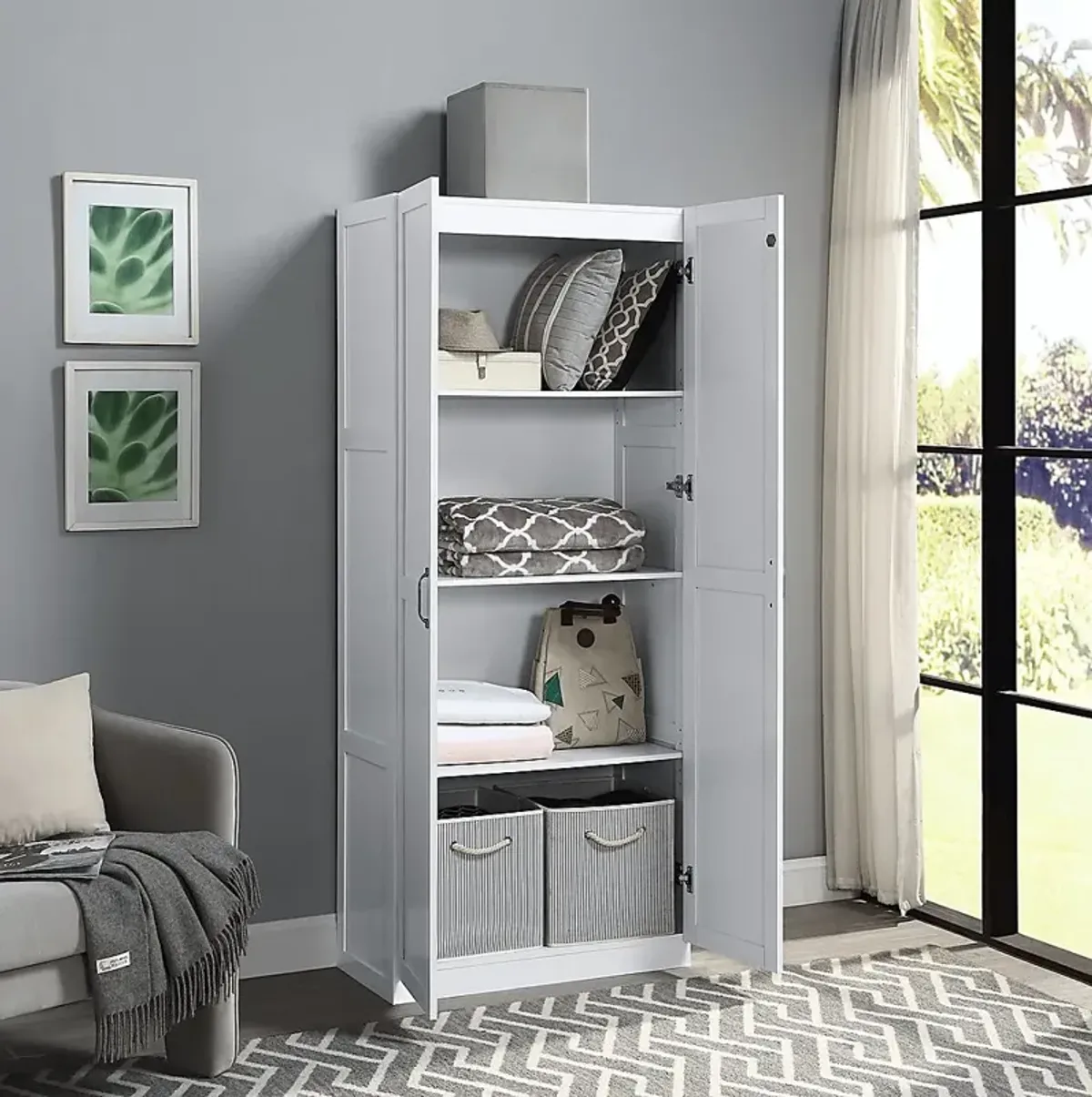 Elerton White Accent Cabinet