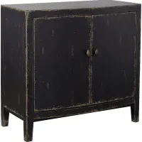 Thrall Black Accent Cabinet