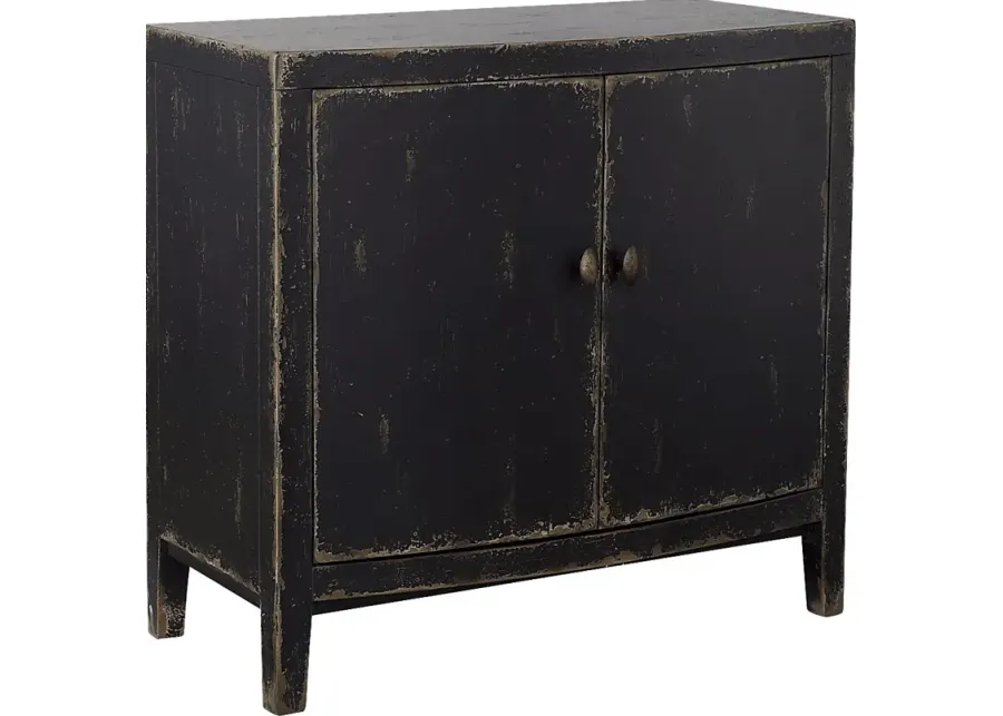 Thrall Black Accent Cabinet