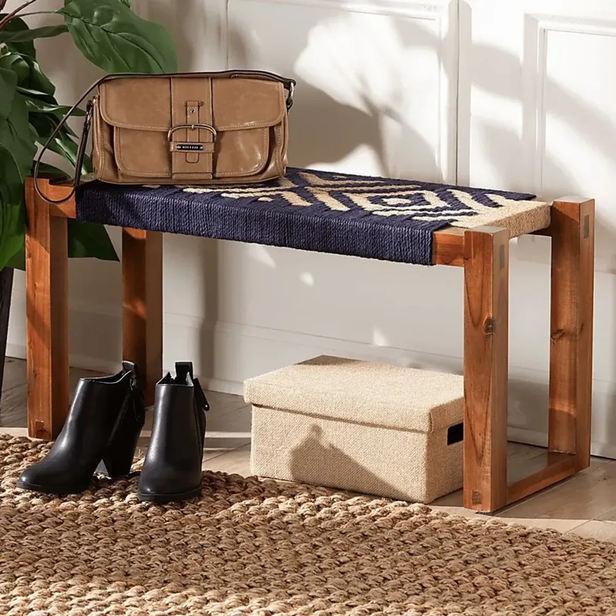 Amberleigh Brown Accent Bench