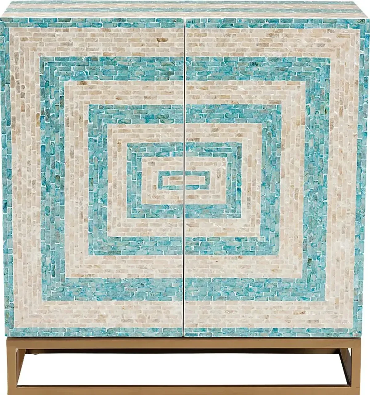 Abiathar Blue Accent Cabinet