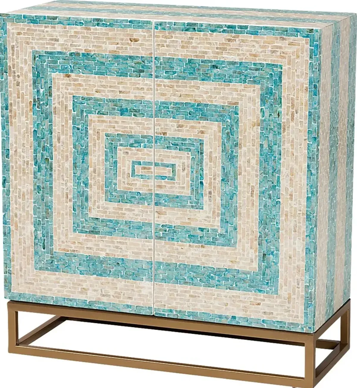 Abiathar Blue Accent Cabinet