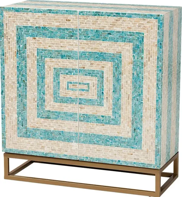 Abiathar Blue Accent Cabinet