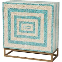 Abiathar Blue Accent Cabinet