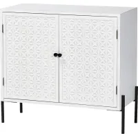 Fleurie White Accent Cabinet