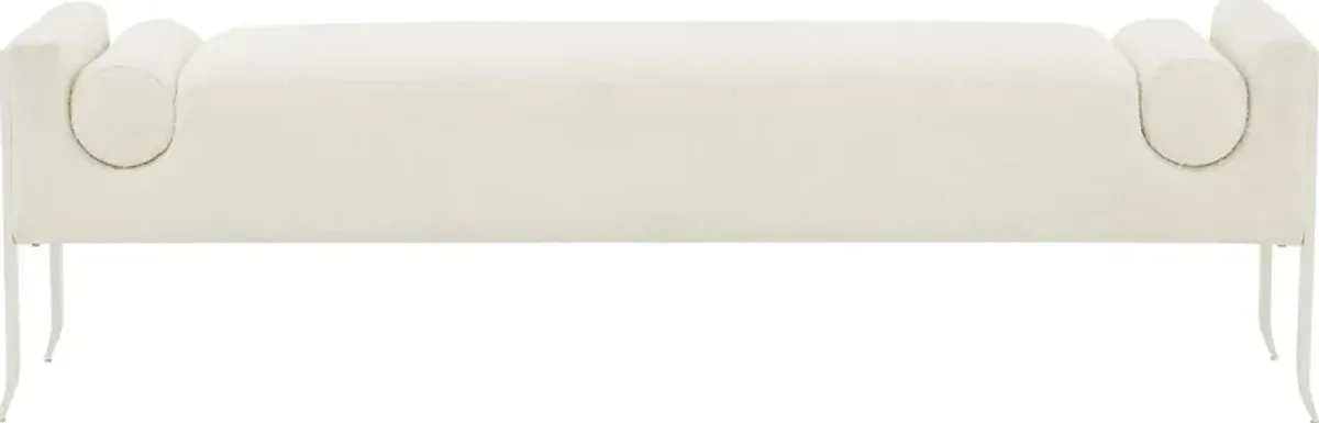 Grandey II Cream Accent Bench
