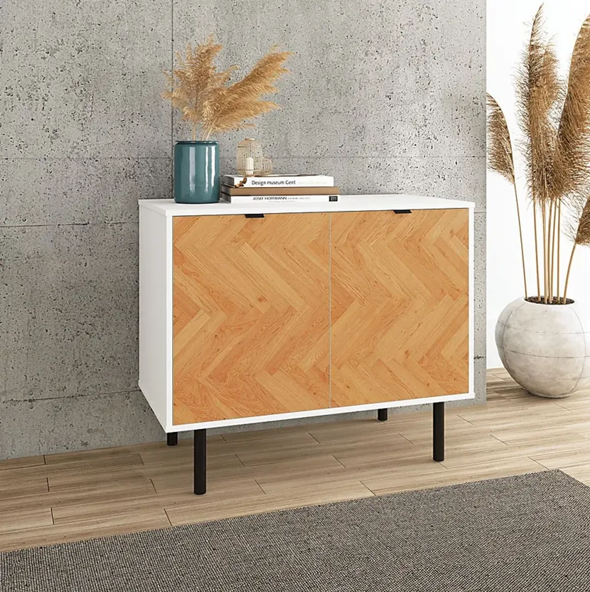 Airedale I White Accent Cabinet