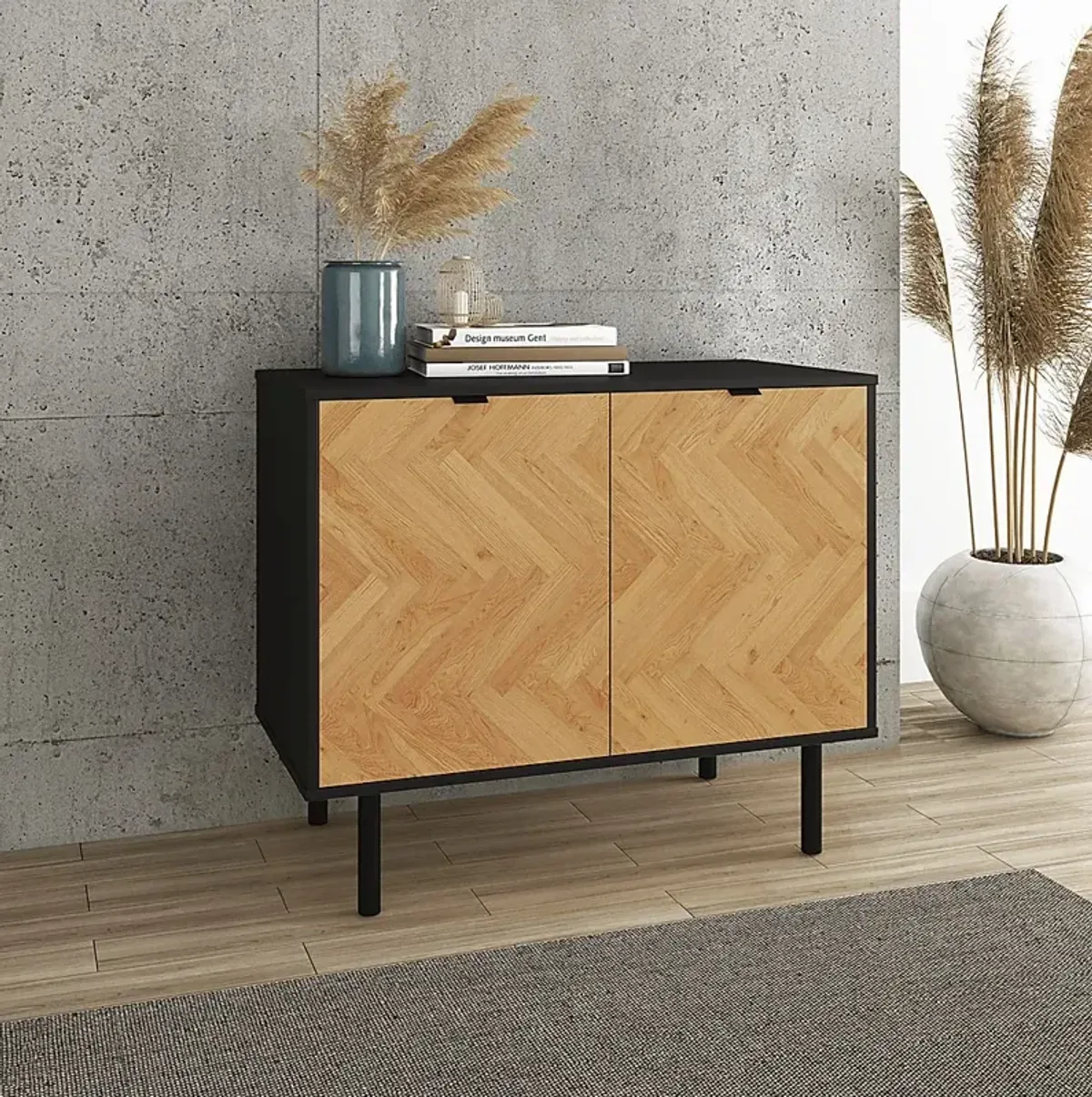 Airedale I Black Accent Cabinet