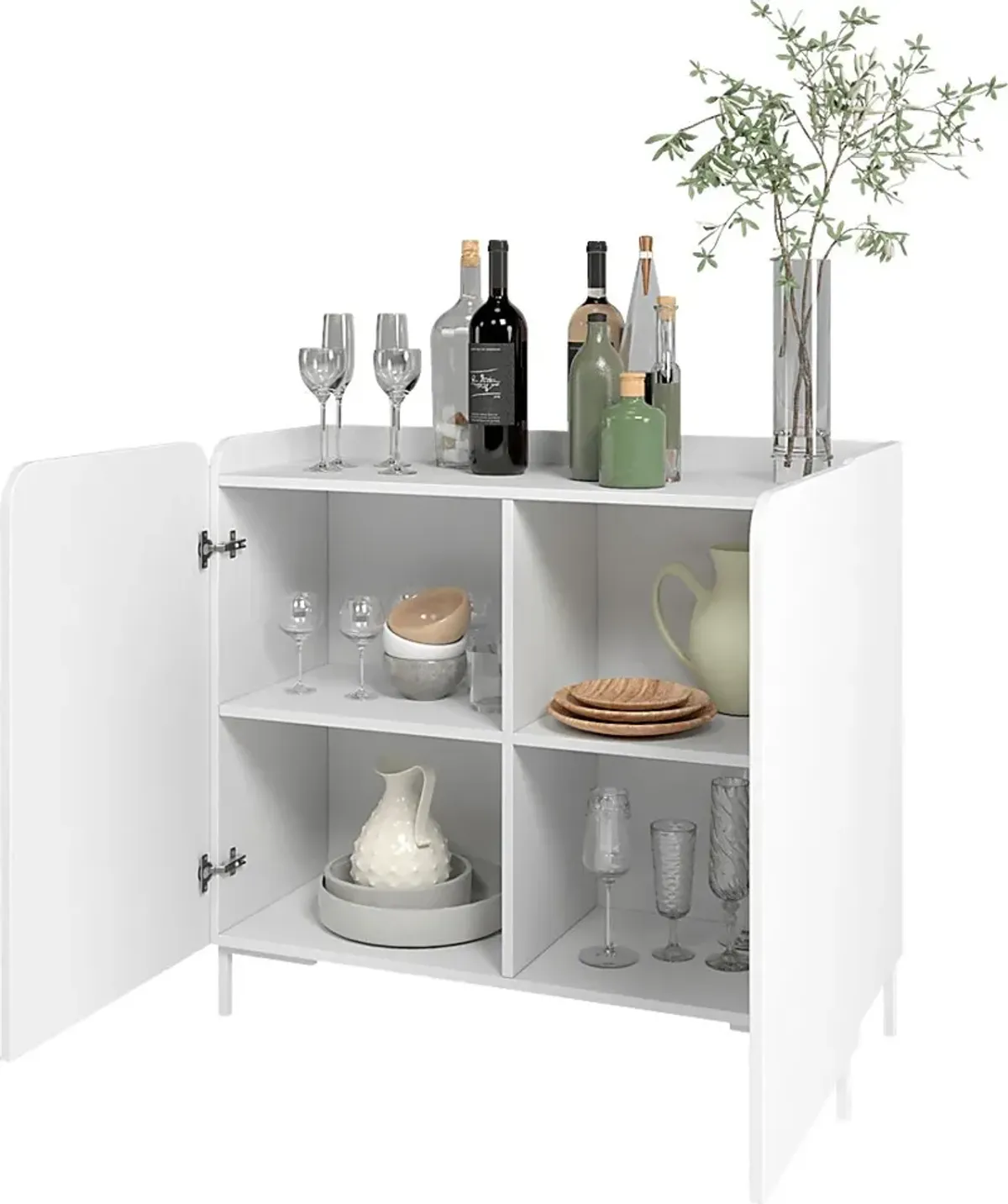 Balcome White Accent Cabinet