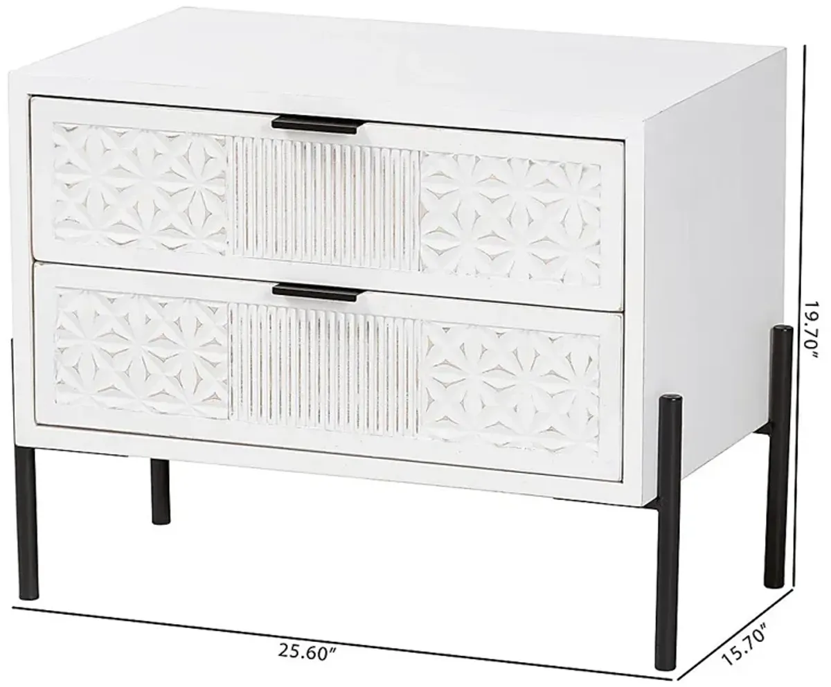 Jakey White Accent Cabinet