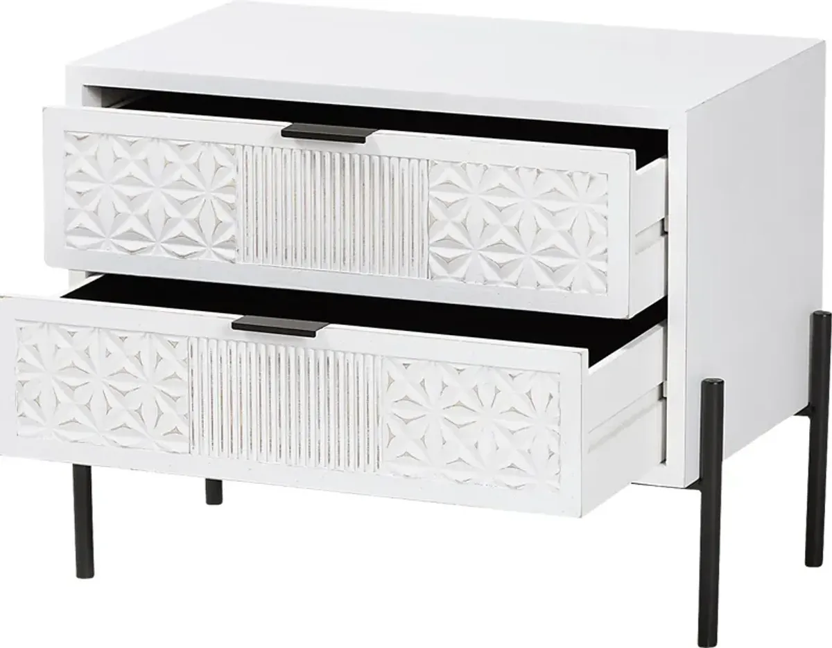 Jakey White Accent Cabinet