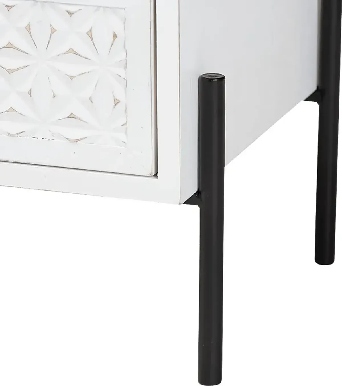 Jakey White Accent Cabinet