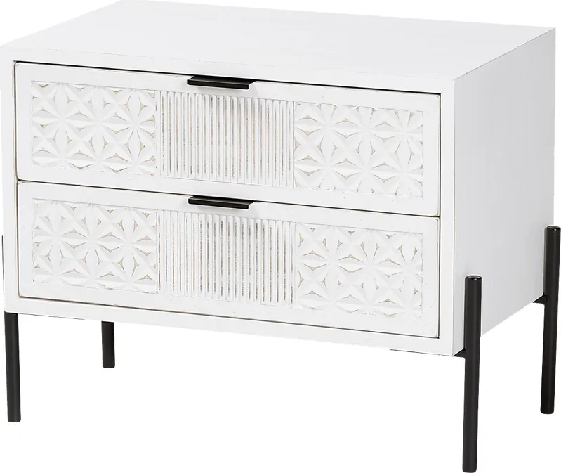 Jakey White Accent Cabinet