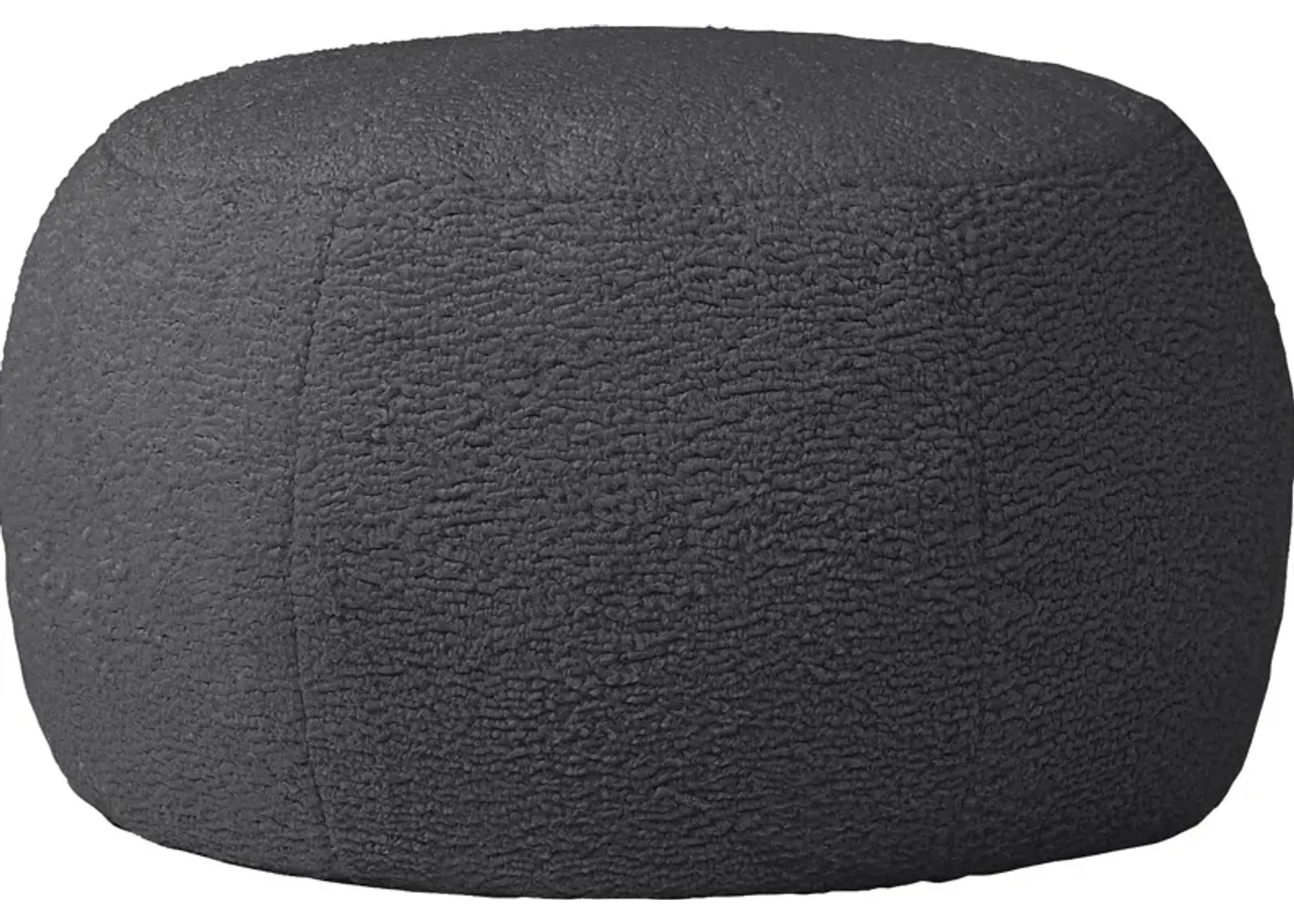 Meashi Black Shearling Pouf