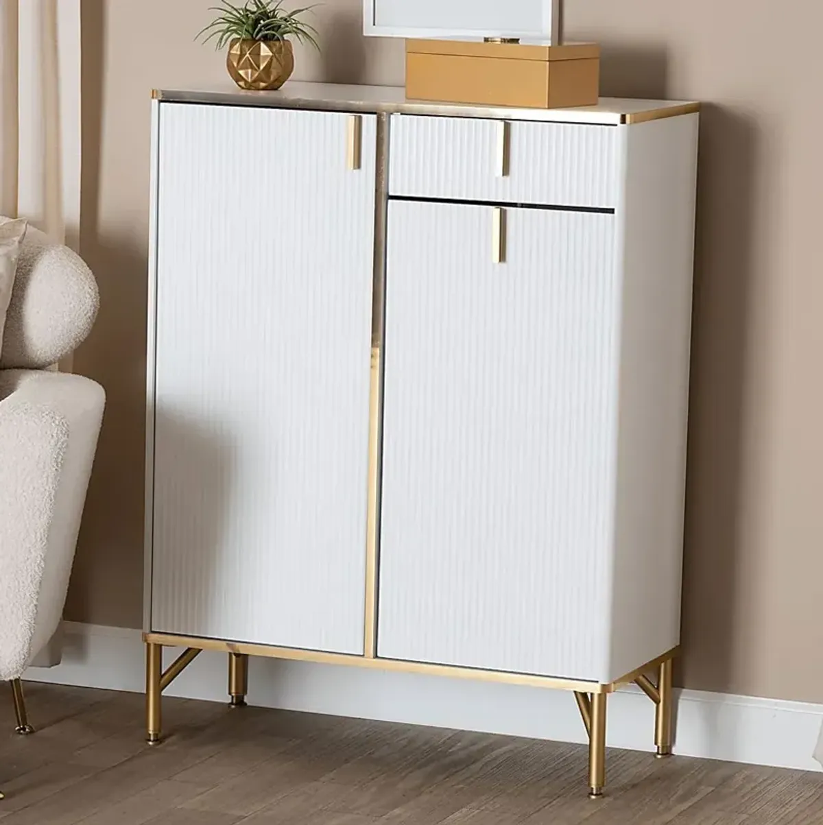 Horger White Accent Cabinet