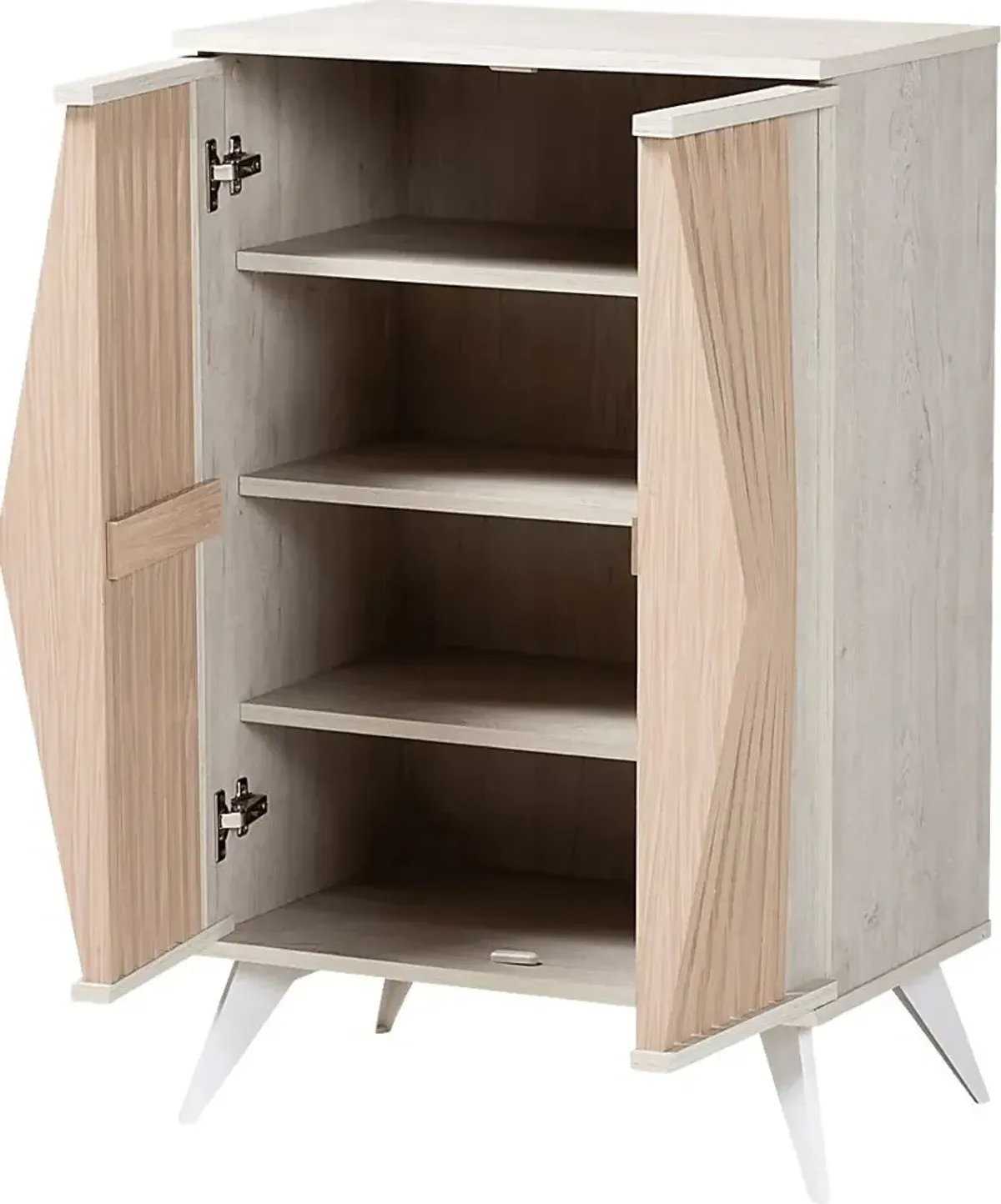 Louvenia Light Gray Accent Cabinet