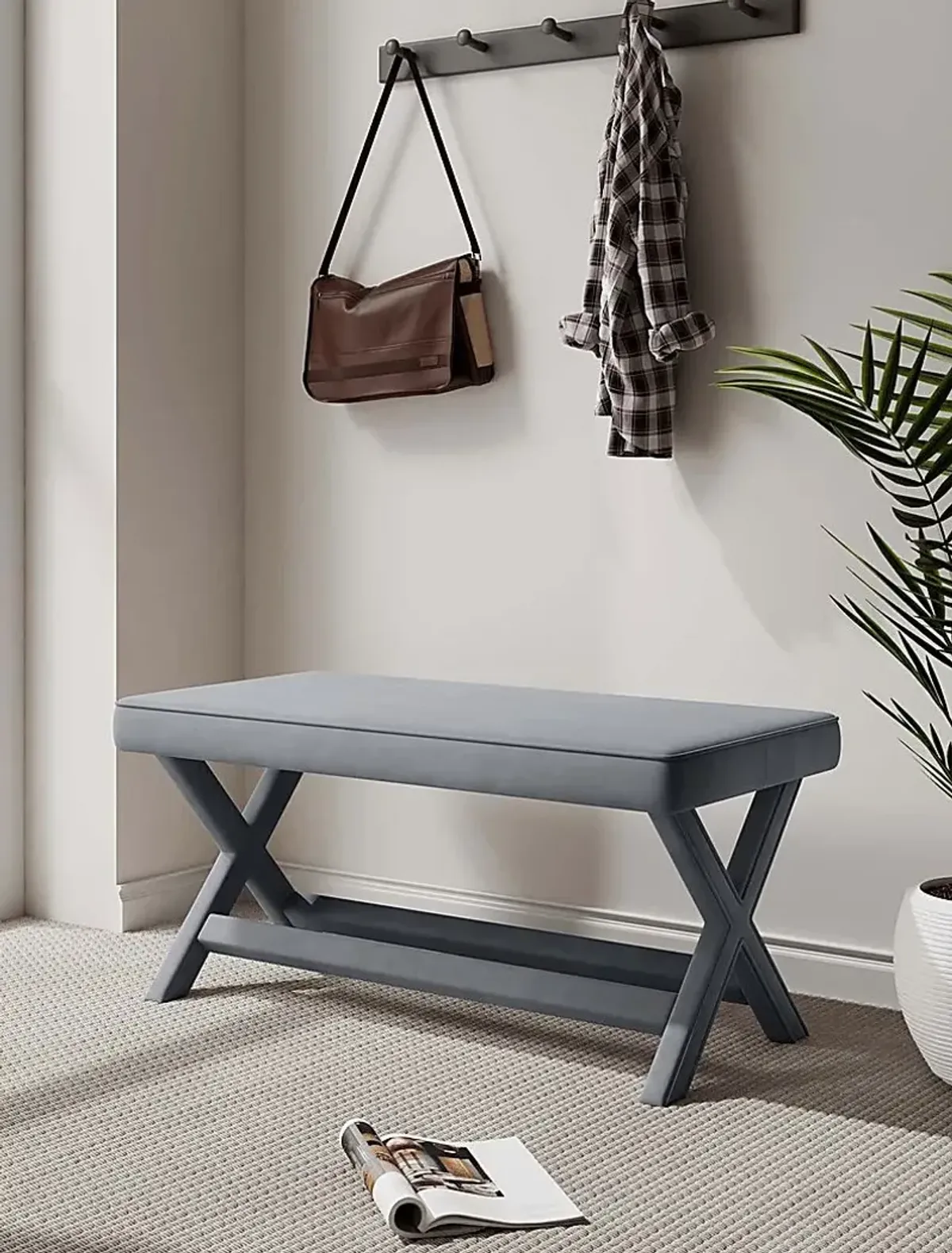 Brougham II Gray Bench