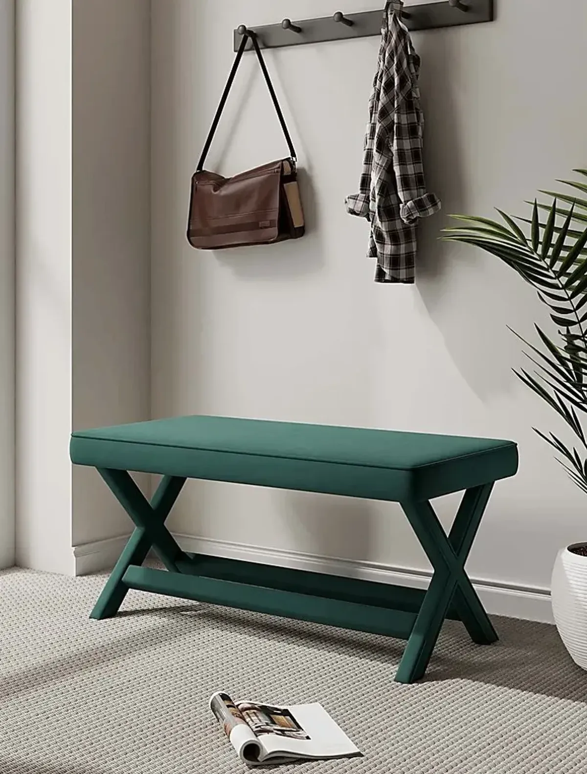 Brougham II Green Bench