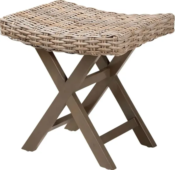 Geurin Taupe Ottoman