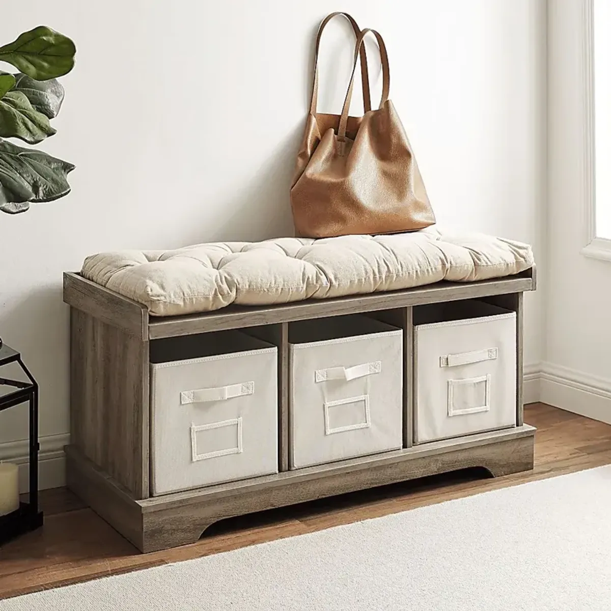 Baileywick Gray Accent Bench