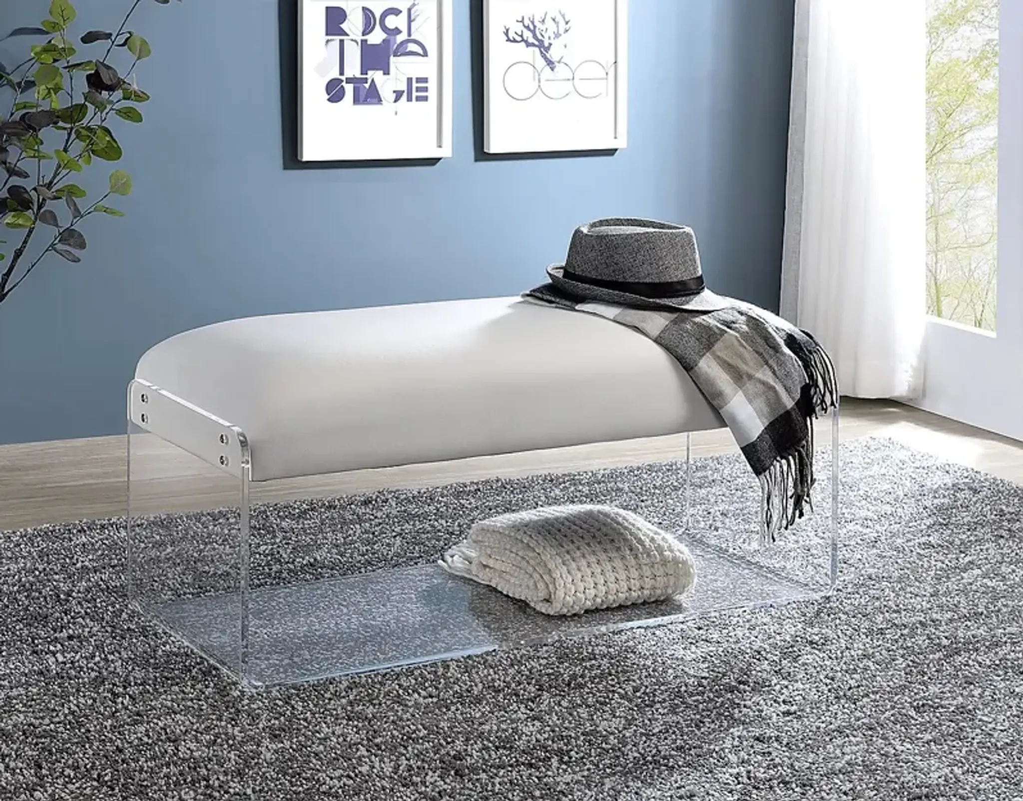 Convalo Clear Bench | Furniture.com