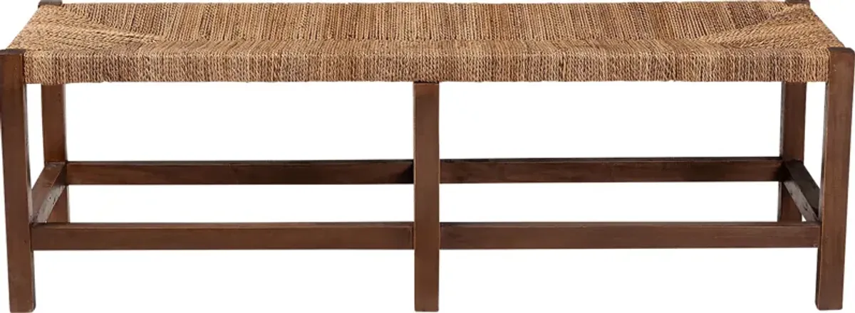 Ihmsen Brown Accent Bench