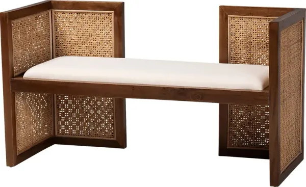 Lavely Brown Accent Bench