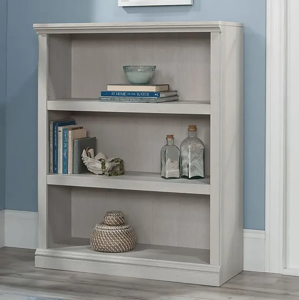 Borman Gray 3-Shelf Bookcase