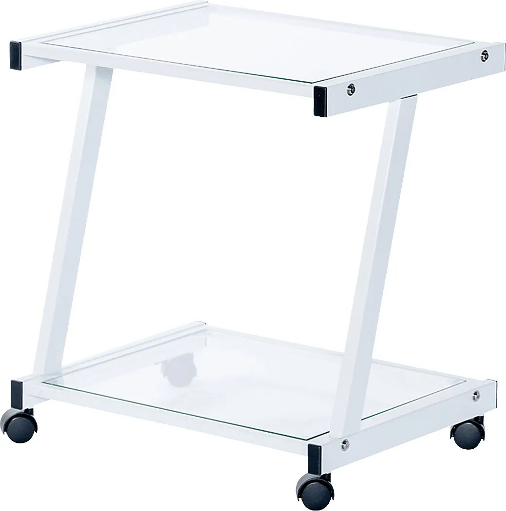 Trauger White Printer Cart