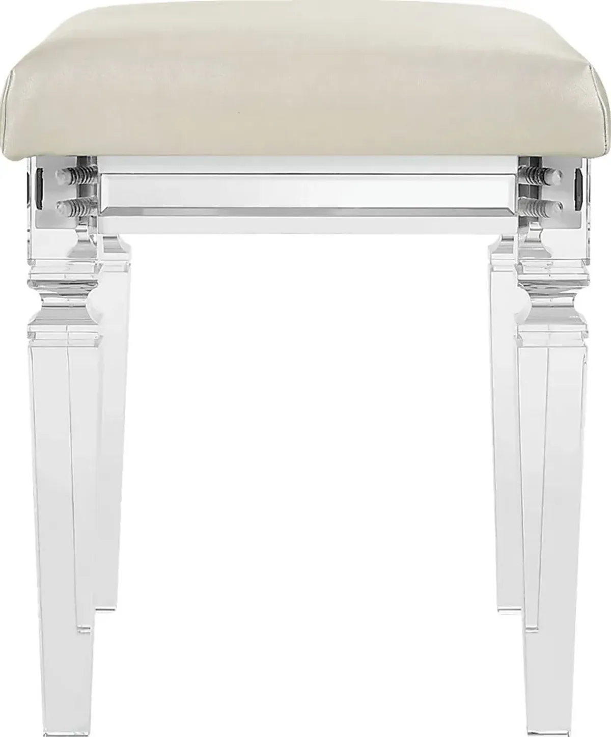 Lemotors White Vanity Stool