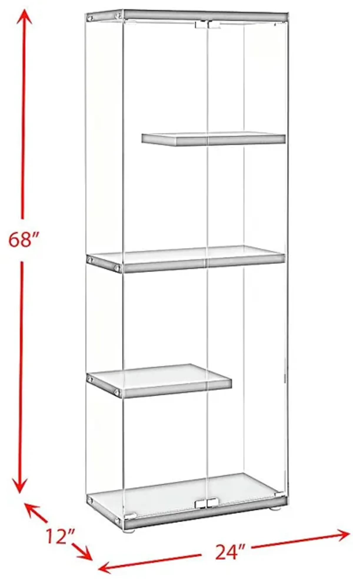 Wekesa Gray Display Shelf