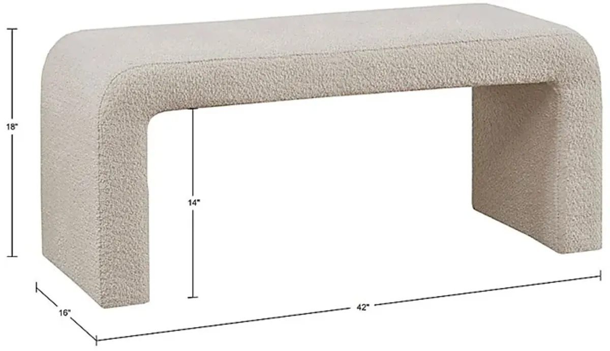 Kissatchie I Beige Accent Bench