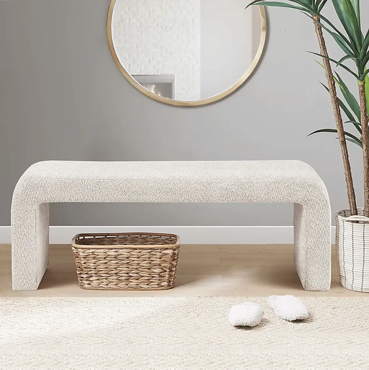 Kissatchie II Cream Accent Bench