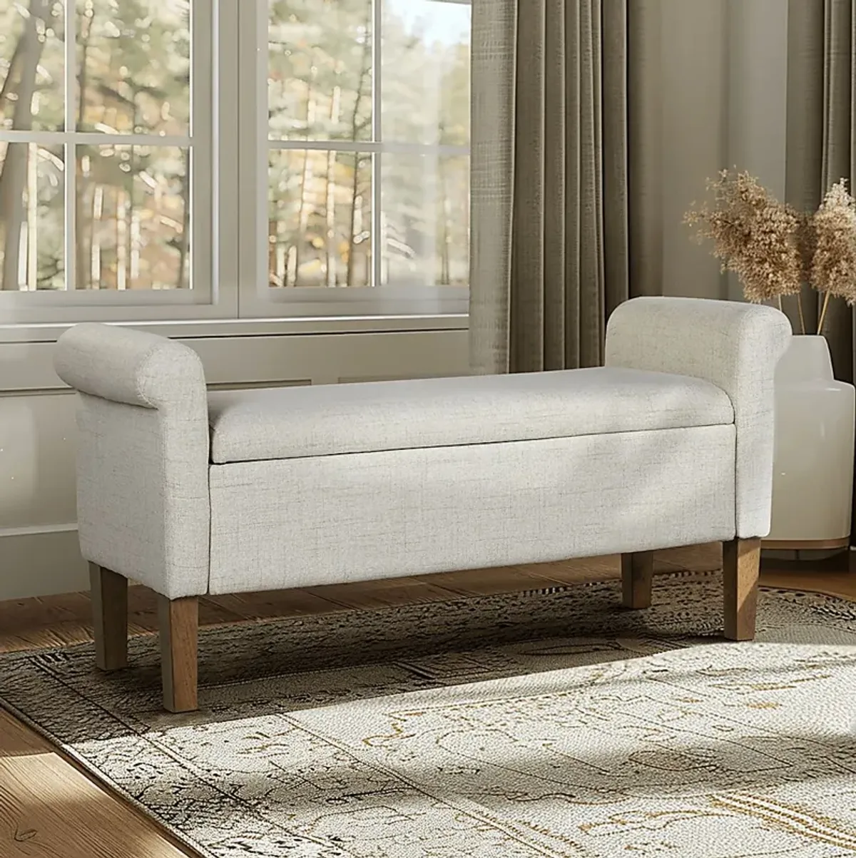 Korat Beige Storage Bench