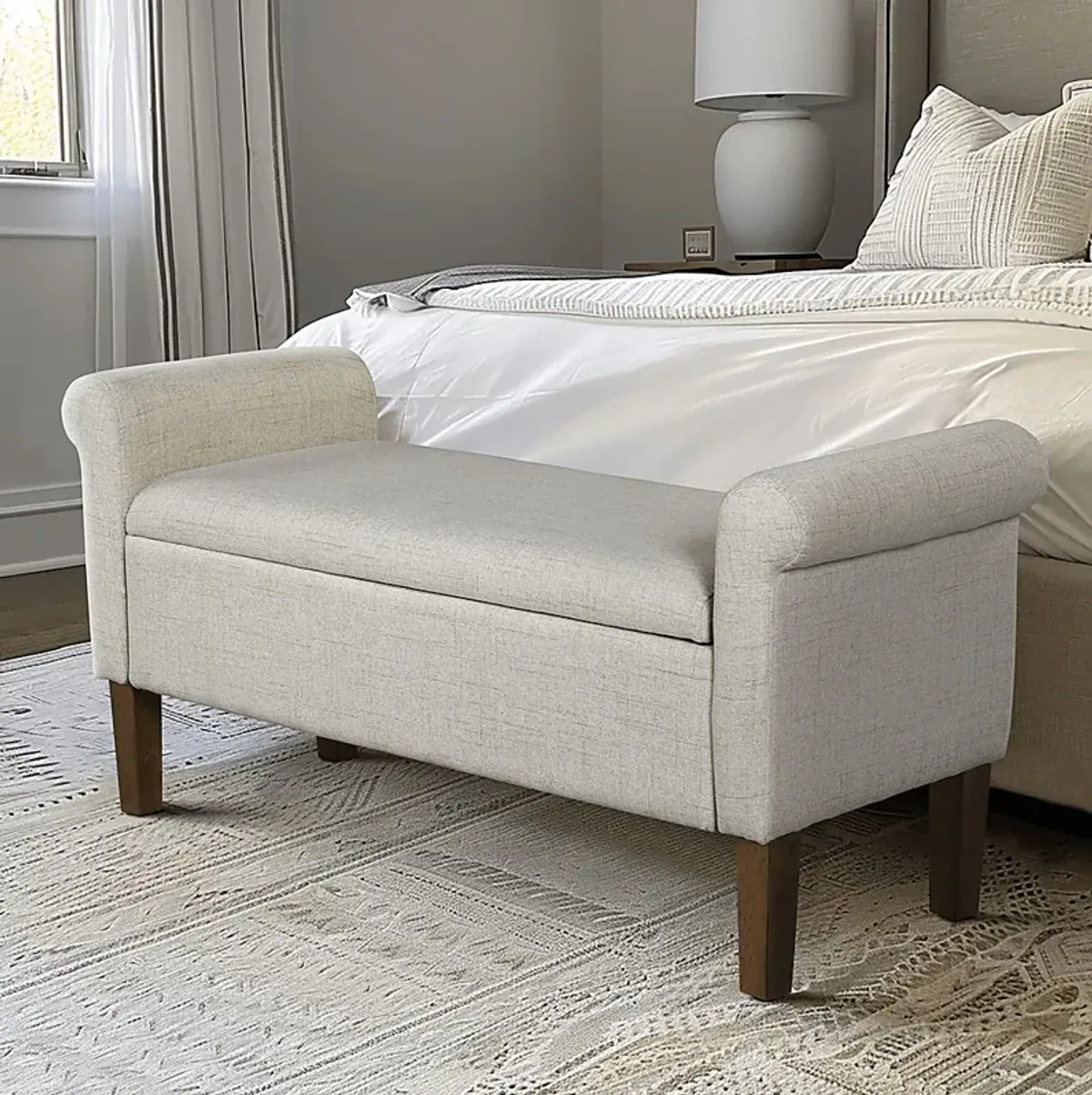 Korat Beige Storage Bench