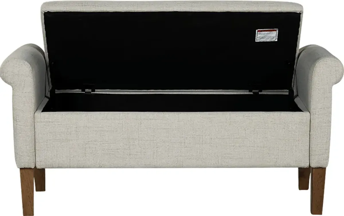 Korat Beige Storage Bench