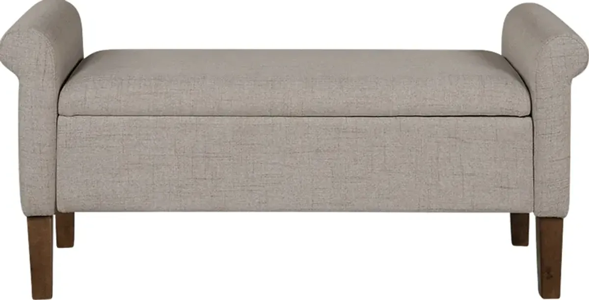 Korat Cream Storage Bench