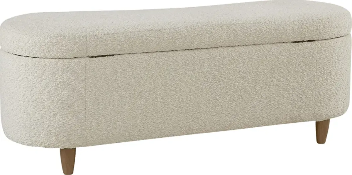 Kristencreek Cream Storage Bench