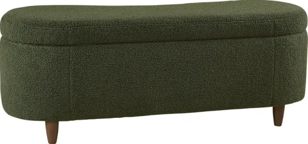 Kristencreek Green Storage Bench