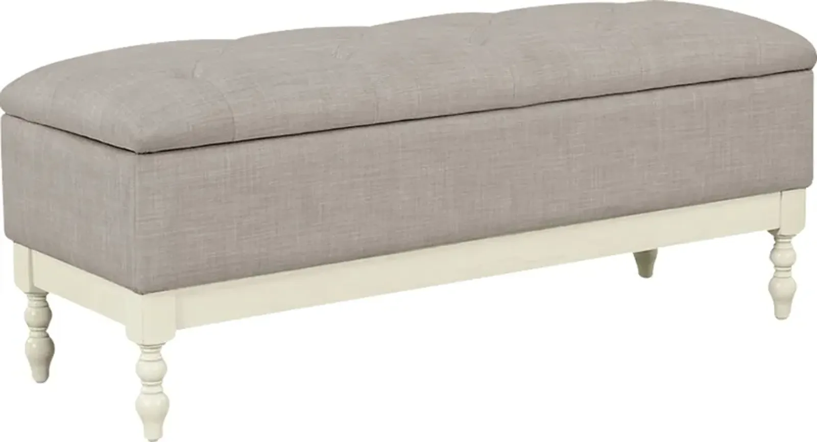 Kiphen Light Gray Storage Bench