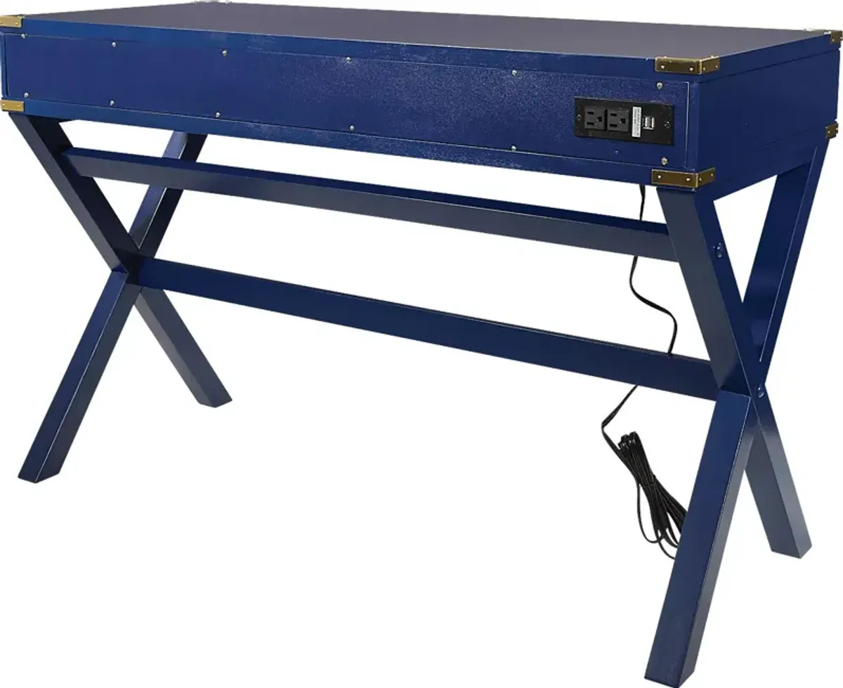 Benttom Blue Writing Desk