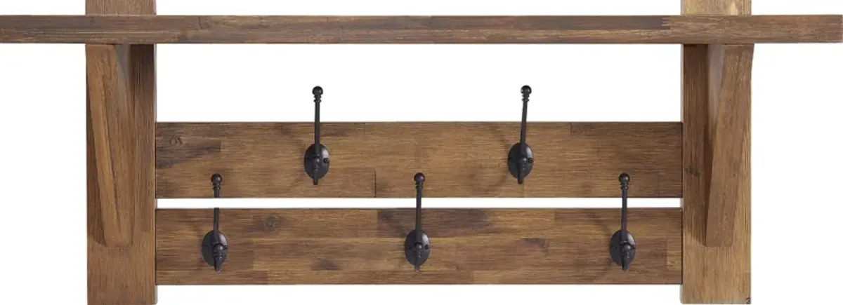 Clintom Natural Coat Hook with Shelf