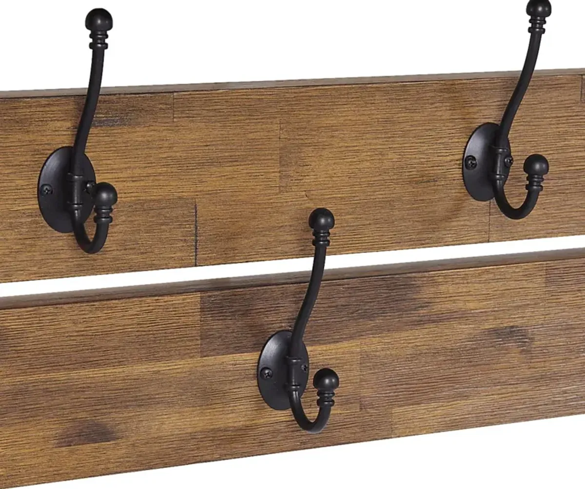 Clintom Natural Coat Hook with Shelf