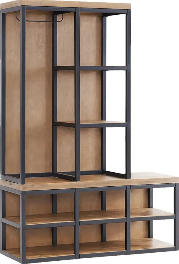 Andrex Brown Hall Tree with Bench