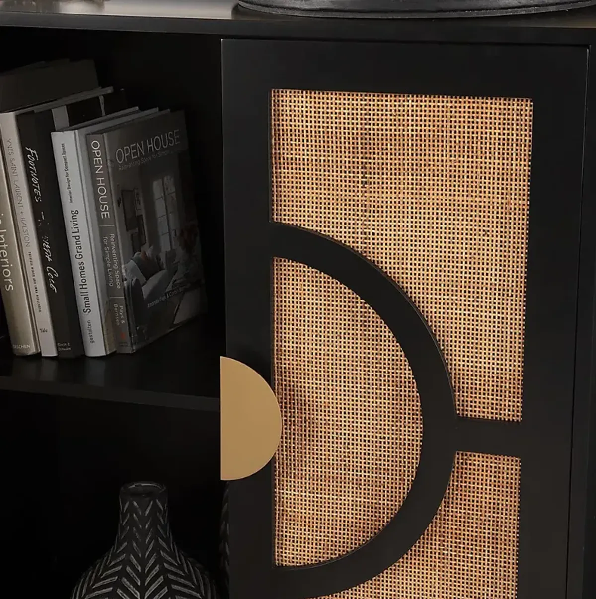 Wenesly Black Accent Cabinet