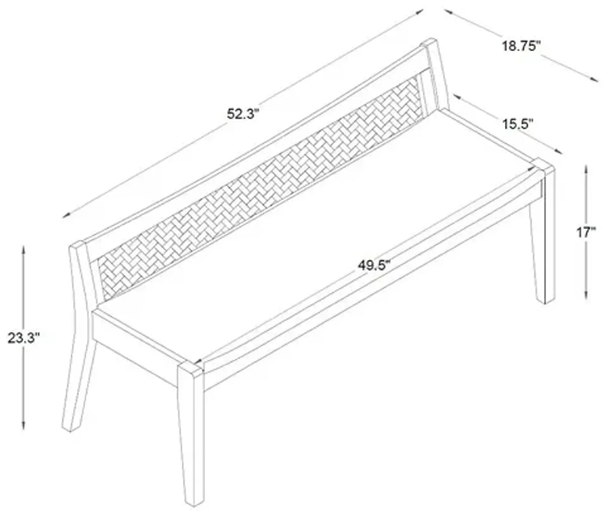 Nantes Brown Bench