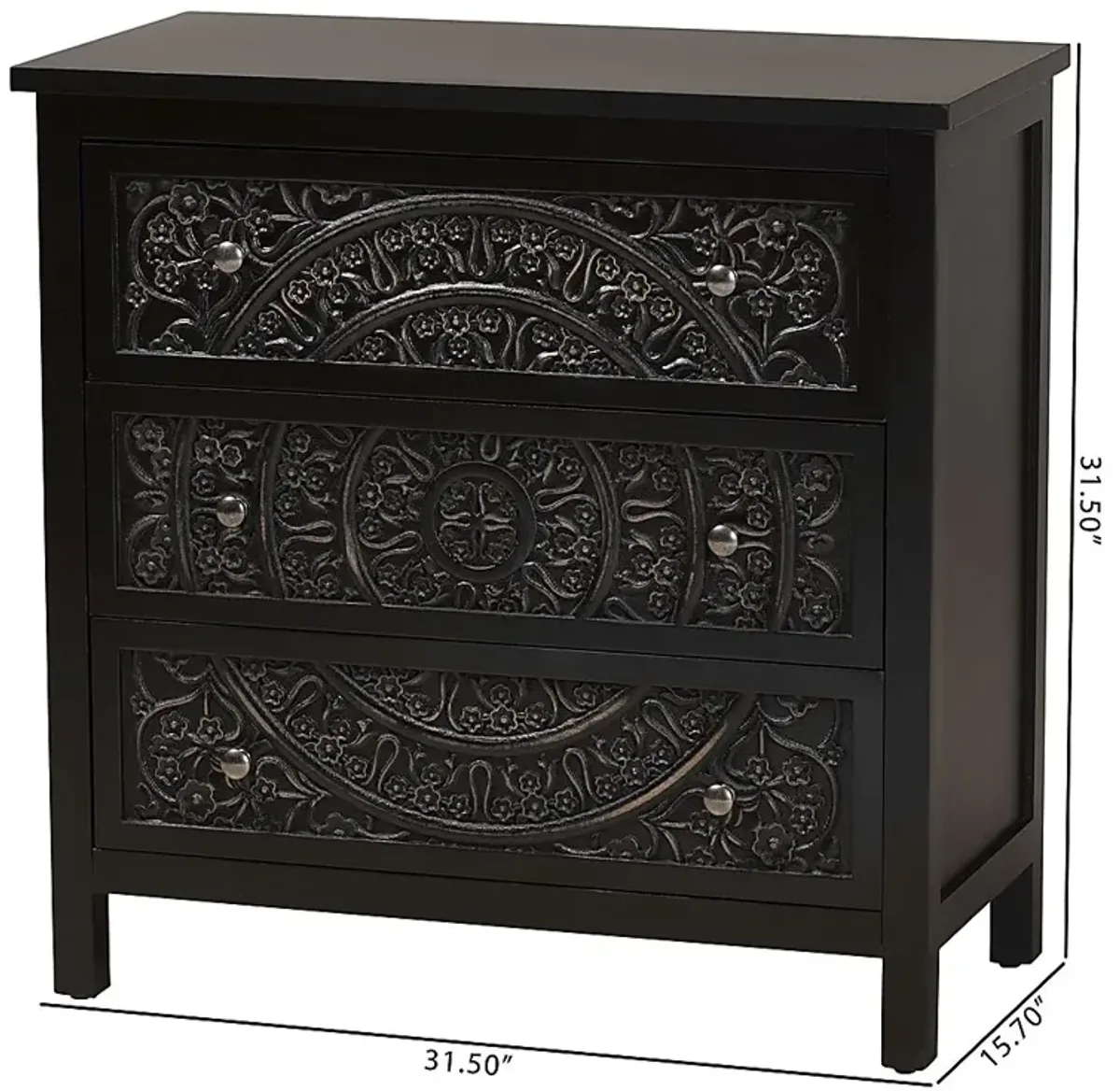 Oxenrider Black Accent Cabinet